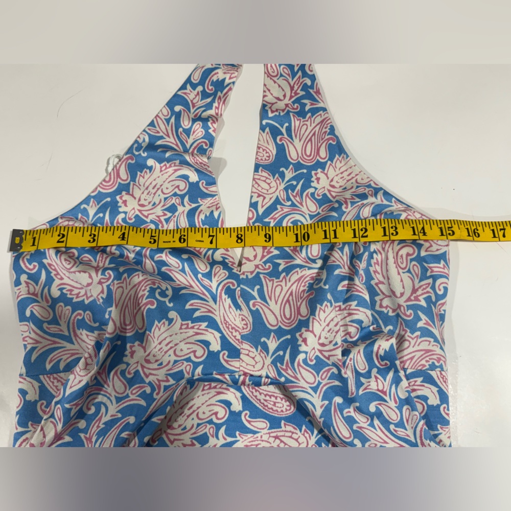 J. McLaughlin Fully Lined Blue 95% SILK Dress EUC - Picture 11 of 12